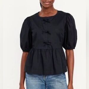 Old Navy Puff Sleeve Peplum Top